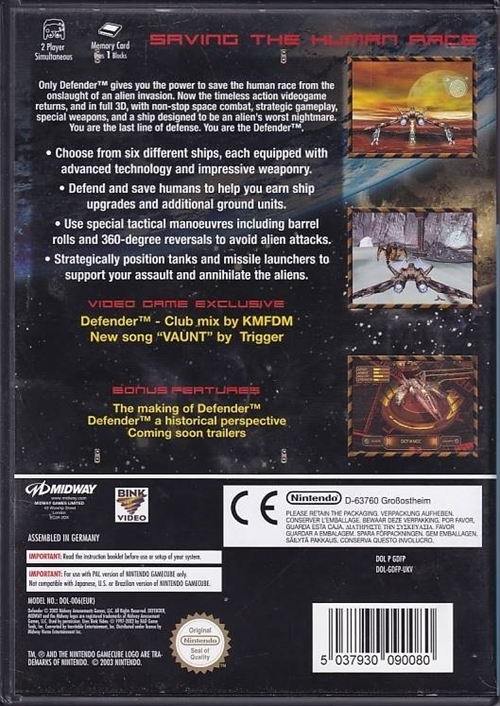Defender - GameCube (B Grade) (Genbrug)